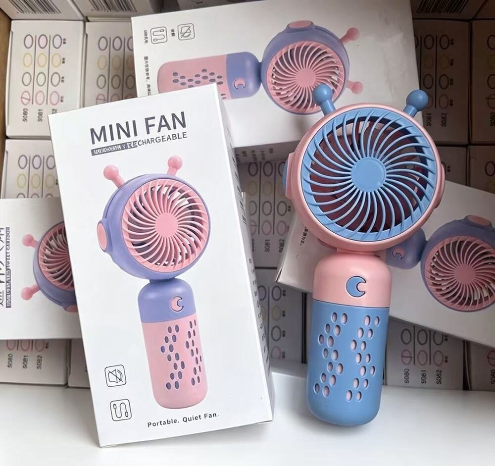 Kawaii Cartoon Mini USB Rechargeable Handheld Fan